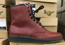 red doc marten boots