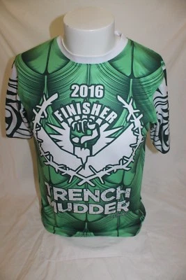 Camisa verde atlética Trench Mudder 2016 Race Finisher talla pequeña Guam Guahan Foto 1 de 3