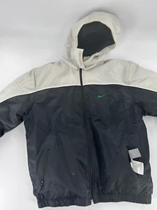 Nike Youth Medium Hoodie Puff Reversible Winter Jacket Gray Tag - Picture 1 of 9