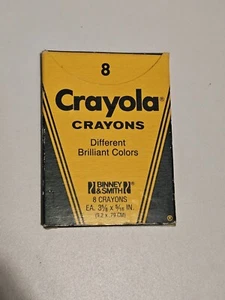Vintage Crayola Binney & Smith 8ct Brilliant Colors Crayon in Original Box*READ* - Picture 1 of 12