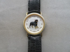 Reloj Rottweiller Vintage Genuino Correa Lagarto Negro Batería Nueva - Imagen 1 de 16