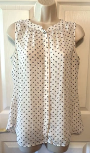 Blusa donna Banana Rupublic taglia S 6 maglione bianco nautico senza maniche - Foto 1 di 8