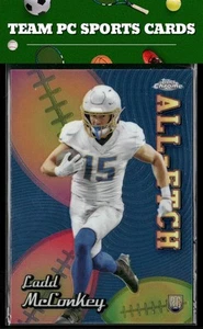 2024 Topps Chrome Ladd McConkey Los Angeles Rams Chrome All-Etch - Picture 1 of 2