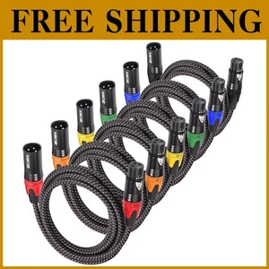 Durable 6ft XLR Male Female Cables - Picture 1 of 9