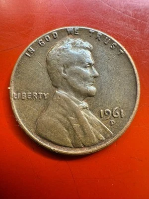 1961-D Lincoln Cent Penny – Circulated – Denver Mint – Copper Coin – - Image 1 of 2