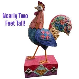 22” Jim Shore 2003 Heartwood Creek #117271 EX-Large Colorful Rooster - Picture 1 of 9