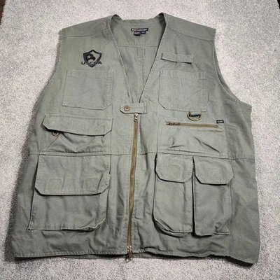 5.11 Tactical Series Men's 2XL Green Cotton Utility Vest USCCA Logo Pockets - Image 1 of 4