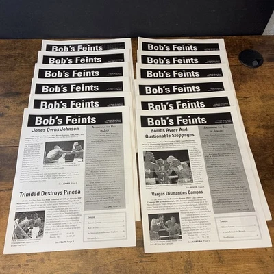 Bob's Feints A Monthly Boxing Journal Lot of 12 from Vol. VIII 1-12 Jan-Dec 1999 - Image 1 of 4