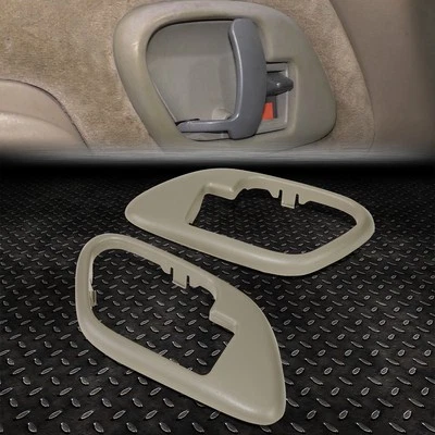 FOR 95-99 CHEVY GMC C/K FRONT LEFT & RIGHT DOOR HANDLE INTERIOR BEZELS TRIM TAN - Image 1 of 4