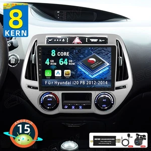 DAB+ 8Core 4+64GB Android 15 CarPlay Autoradio GPS Für Hyundai i20 PB 2012-2014 - Bild 1 von 16