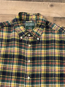 Gitman Bros Vintage Shirt Mens XL Multi Color Plaid Flannel Button Down Made USA - Picture 1 of 9