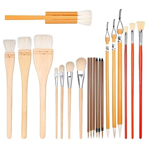 20 piezas pinceles de esmalte cerdas de lana pinceles para artistas estudiantes J2M63858 - Imagen 1 de 6
