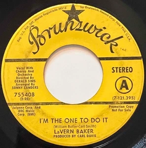 LAVERN BAKER I'm The One To Do It / Baby BRUNSWICK SOUL Dj Promo - Picture 1 of 1