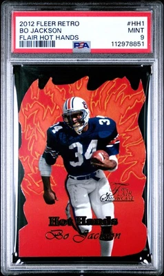 Bo Jackson 2012 Fleer Retro Flair Showcase HOT HANDS die-cut #HH1 1 of 35- PSA 9 - Image 1 of 2