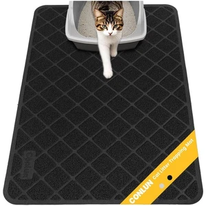 Katzenklo Matte Katzenstreu Matte Katzenklo Vorleger 89 x 58 cm schwarz - Bild 1 von 2