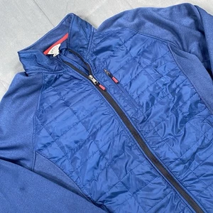 Orvis Classic Collection Jacket Men's 2XL Blue Full Zip Quilted Fleece Pockets - Picture 1 of 9