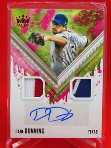2021 Diamond Kings Dane Dunning AUTO DUAL Material Red #'d /10 #DKMS-DD Rangers - Picture 1 of 2