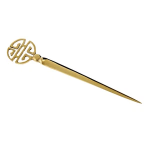 Letter Opener - Handmade of Solid Brass, Desk Accessory, "Quadrant Maze" Design - Picture 1 of 5