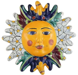 Arte popolare messicana viso sole ceramica Talavera da appendere a parete dipinto a mano Messico - 01 - Foto 1 di 1