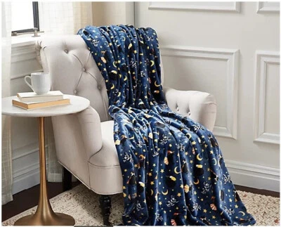 Berkshire негабаритный Velvetsoft Хэллоуин кошки напечатано плед 60 x 80 - Изображение 1 из 3