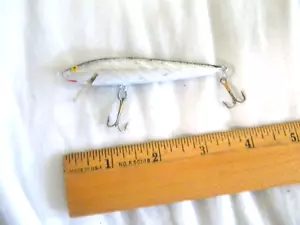 Minnow galleggiante vintage Rebel argento nero 3 1/2" sembra non pescato - Foto 1 di 3