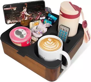 Couch Cup Holder Tray, Snack and Drink Sofa Caddy with Phone Mount - Perfect Mov - Picture 1 of 7