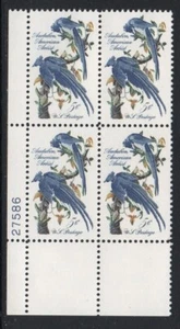 ALLYS STAMPS US Plate Block Scott #1241 5c Audubon Jays [4] MNH OG F/VF [STK] - Picture 1 of 1