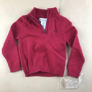 Tommy Bahama Boys Christmas Sweater 18M Red 100% Cotton NEW #1614 - Picture 1 of 6