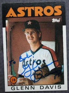 Houston Astros Star Glenn Davis autographed / signed 1986 Topps baseball card-- - Picture 1 of 1