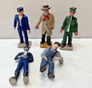 FIVE (5) "G" SCALE CAST METAL FIGURES FOR GARDEN RAILROAD - Picture 1 of 2