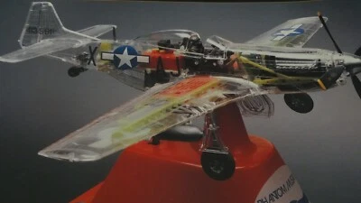 MONOGRAM: 1/32 P-51 "MUSTANG" Motorized #0067. New, Open Box Sealed Parts. - Image 1 of 4