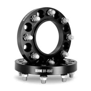 Borne Off-Road Wheel Spacers 8x165.1 116.7 25 M14 Black - Picture 1 of 8