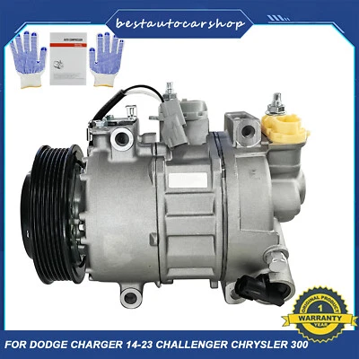 A/C Compressor w/ 7SBH17C Style for Dodge Charger 14-23 Challenger Chrysler 300 Foto 1 de 4