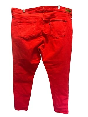 Levi's Legging Red High Rise Denim Stretch Jegging Jeans Women Sz Plus US 24 W - Image 1 of 4