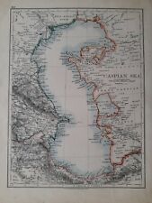 1906 MAP CASPIAN SEA ASTRAKHAN DERBEND BAKU TRANS-CASPIAN