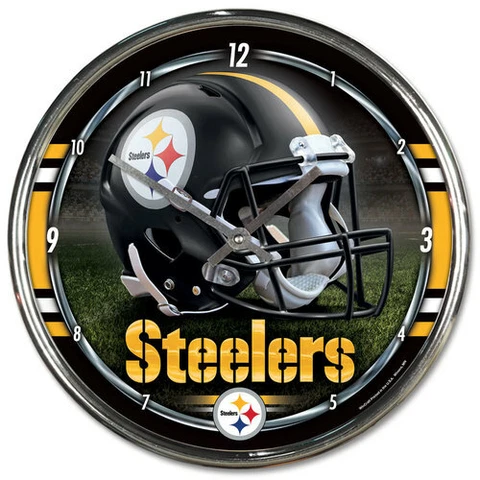 PITTSBURGH STEELERS CHROME CLOCK Cover