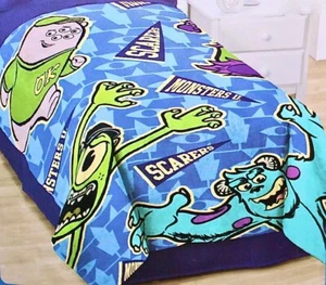 Monster University Inc. U Scare Sully Mike Fleece TWIN Coverlet w/Sulley Pal - Picture 1 of 2