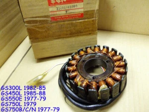 Suzuki GS300 GS450 GS550 GS750 Stator Coil NOS Genuine Generator OEM 31401-45090 - Picture 1 of 6