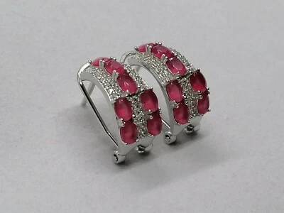 Hermosos y atractivos pendientes de circonia de plata esterlina 925 Foto 1 de 2