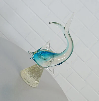 großer Murano Glas Fisch Delphin Figur Glasfigur Skulptur Vintage 60er 70er J. - Bild 1 von 4