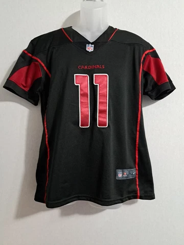 Nike NFL On Field Arizona Cardinals 11 Fitzgerald Jersey Boys Size XL Black Cover