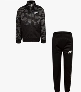 Nike Boy`s Therma Dri Fit Jacket & Pants 2 Piece Set Black/Camo - Picture 1 of 2