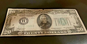 Billete de 20 dólares de 1934 ~ Kansas City - Billete de la Reserva Federal - H25215009A - Imagen 1 de 2