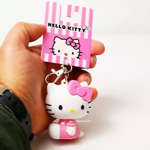 Sanrio Hello Kitty Keychain fob Key Chain Pendant Keyring 3D Molded Rubber Charm - Picture 1 of 11
