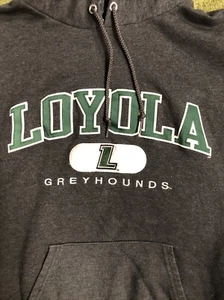 Loyola Greyhounds Chicago Hoodie Mens Medium Champion ECO Sweatshirt A1 - Picture 1 of 10