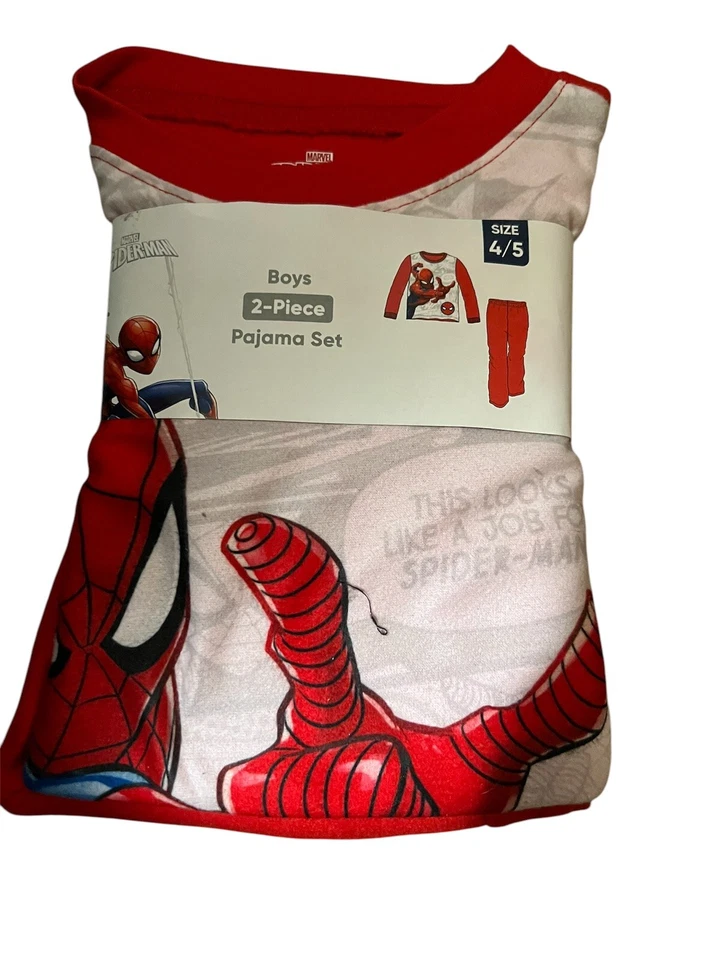 Marvel Spiderman Boys Red 2pc Pajama Set Size 4/5