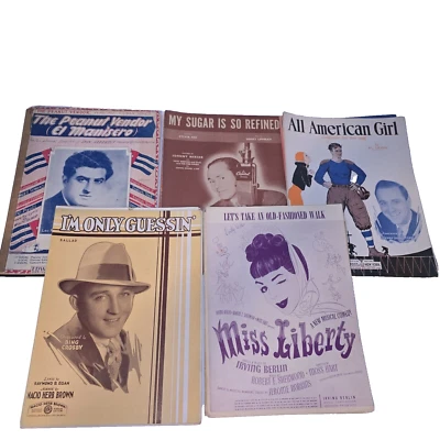 52 HUGE SHEET MUSIC LOT of 52 songs JAZZ, POP, HOLLYWOOD and BROADWAY - Image 1 of 4