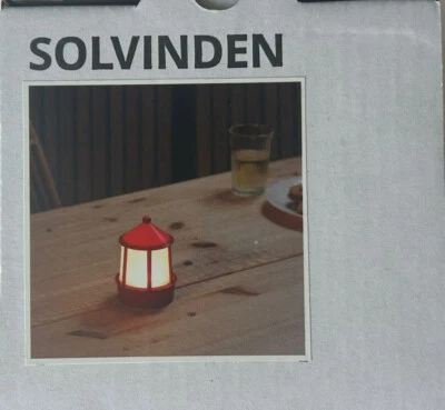 IKea SOLVINDEN LED House Plastic Red 5 " Decorative Light,Table Battery Operated - Image 1 of 4