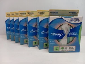 Always Infinity Heavy Flow Maxi Pads w/ Flex Foam 3-ct 7 Travel Packs Size 2 - Picture 1 of 10