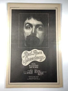 PAUL McCARTNEY & WINGS Red Rose Speedway Original 1973 Álbum Vintage AD Beatles - Imagen 1 de 1